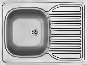 Chiuvete bucatarie inox - Chiuveta bucatarie inox cu picurator crom satin Deante Tango 111