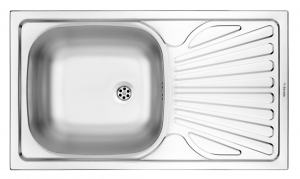 Chiuvete bucatarie inox - Chiuveta bucatarie cu picurator crom satin Deante Techno 311