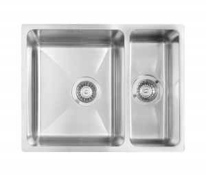 Chiuvete bucatarie inox - Chiuveta bucatarie inox doua cuve, crom, montare sub blat, Deante, Egeria