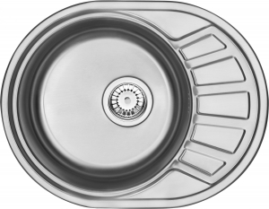 Bucatarie - Chiuveta bucatarie inox ovala cu picurator crom Deante, Stock