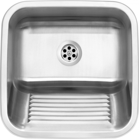 Chiuvete bucatarie inox - Chiuveta gradina exterior inox patrata crom Deante