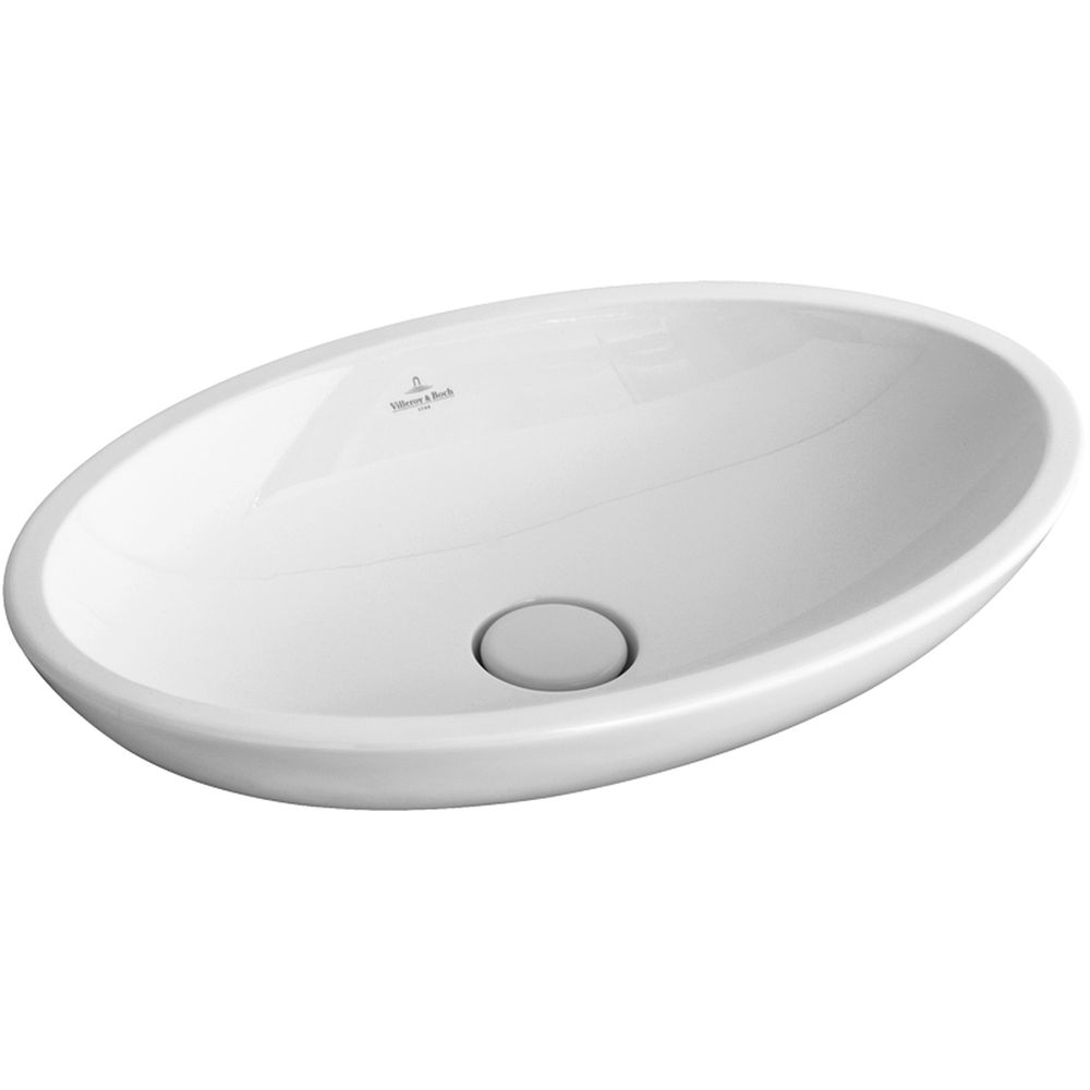 Lavoar pe blat alb lucios 63 cm, oval, Villeroy Boch, Loop Friends