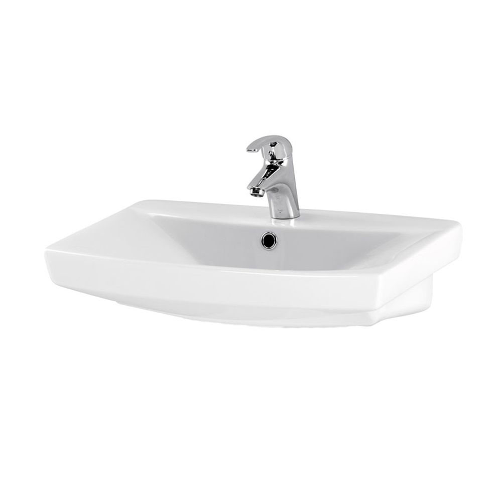 Lavoar baie suspendat alb lucios 60 cm Cersanit Carina 600x415 mm