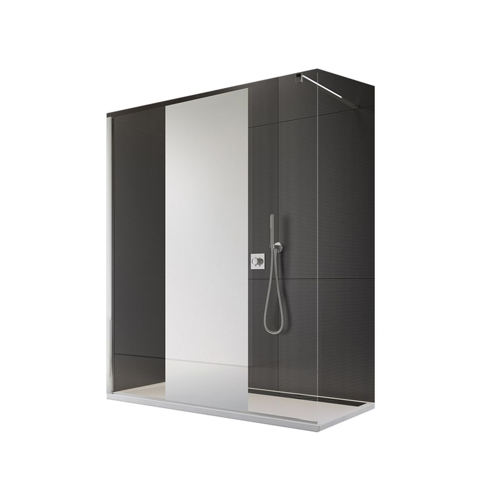 Paravan dus sticla 100x200 cm, cu cadru metalic Sanswiss Pur 1000x2000 mm