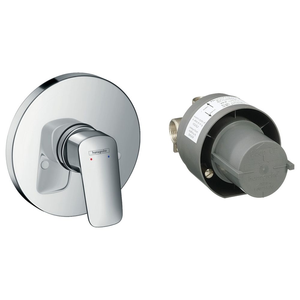 Set baterie dus si corp incastrat crom Hansgrohe, Logis