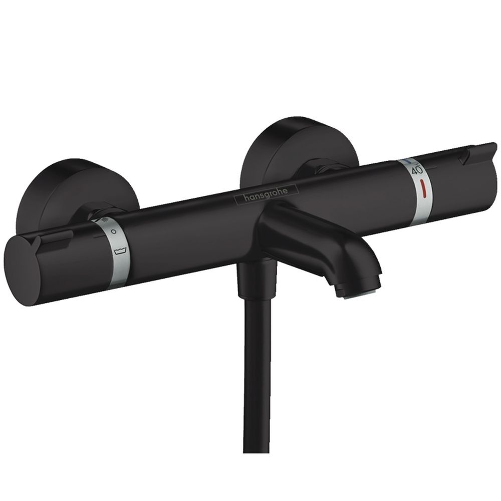 Baterie cada termostatata negru mat Hansgrohe, Ecostat Comfort Negru mat
