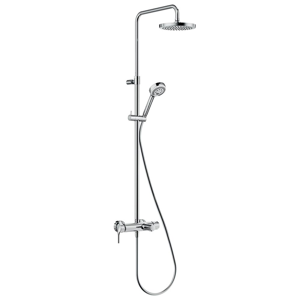 Set coloana dus cu baterie monocomanda cada inclusa crom Kludi, Logo Crom lucios