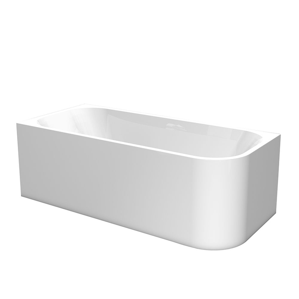 Cada baie freestanding dreptunghiulara 150 x 75 cm alba, orientare stanga, Florida Maugli Stanga