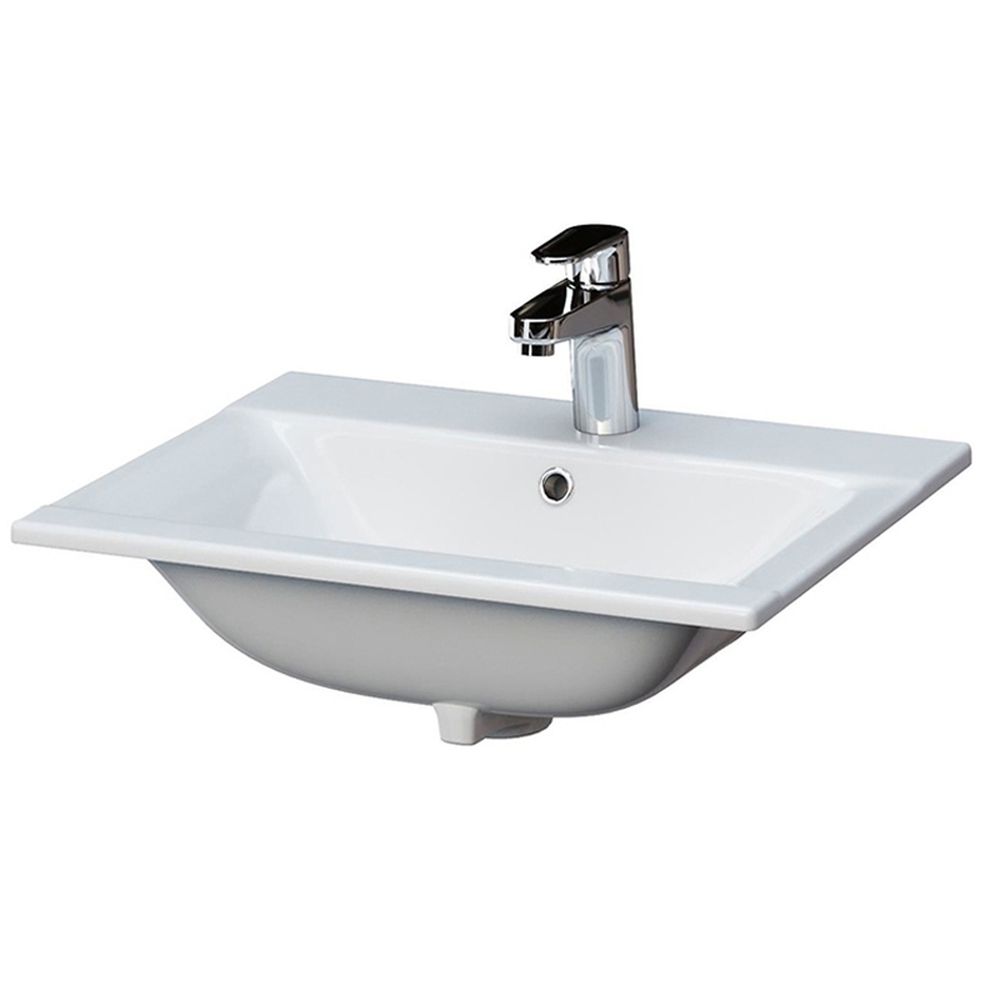Lavoar baie incastrat alb lucios 60 cm Cersanit Ontario New 600x450 mm