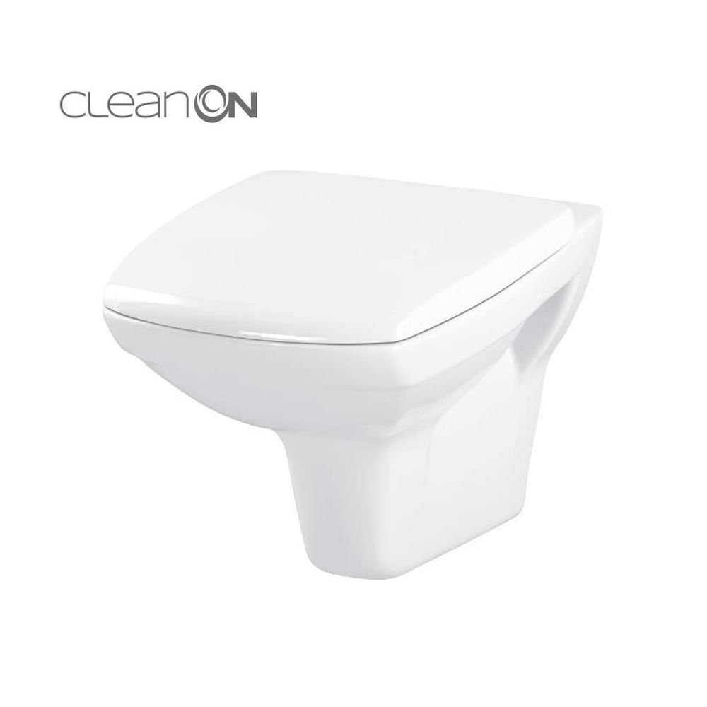 Set vas wc suspendat rimless cu capac soft close Cersanit, Carina