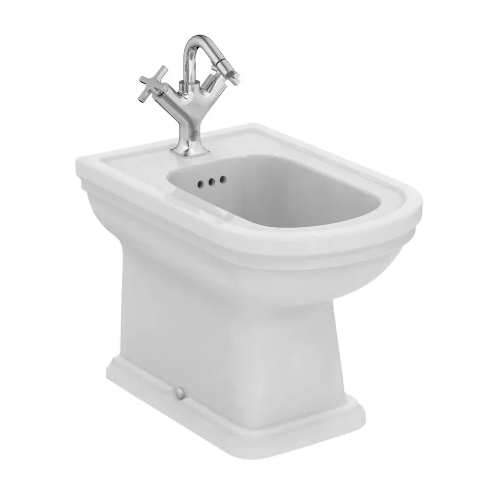 Bideu pe pardoseala clasic Ideal Standard Atelier Calla alb lucios
