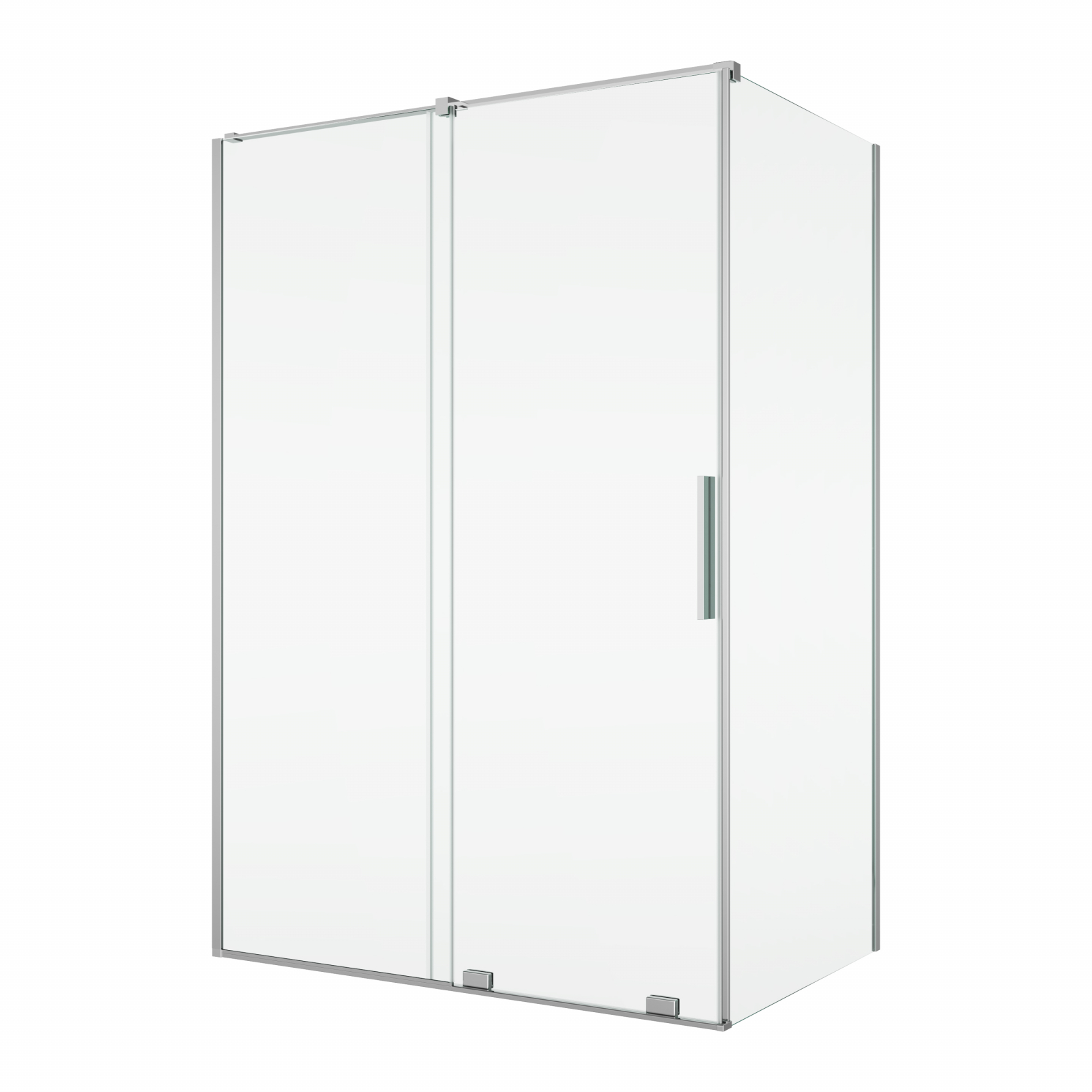 Cabina dus crom 120x80 cm cu usa culisanta, grosime sticla 8 mm, Ronal Amalia 1200 mm, 800 mm, Crom
