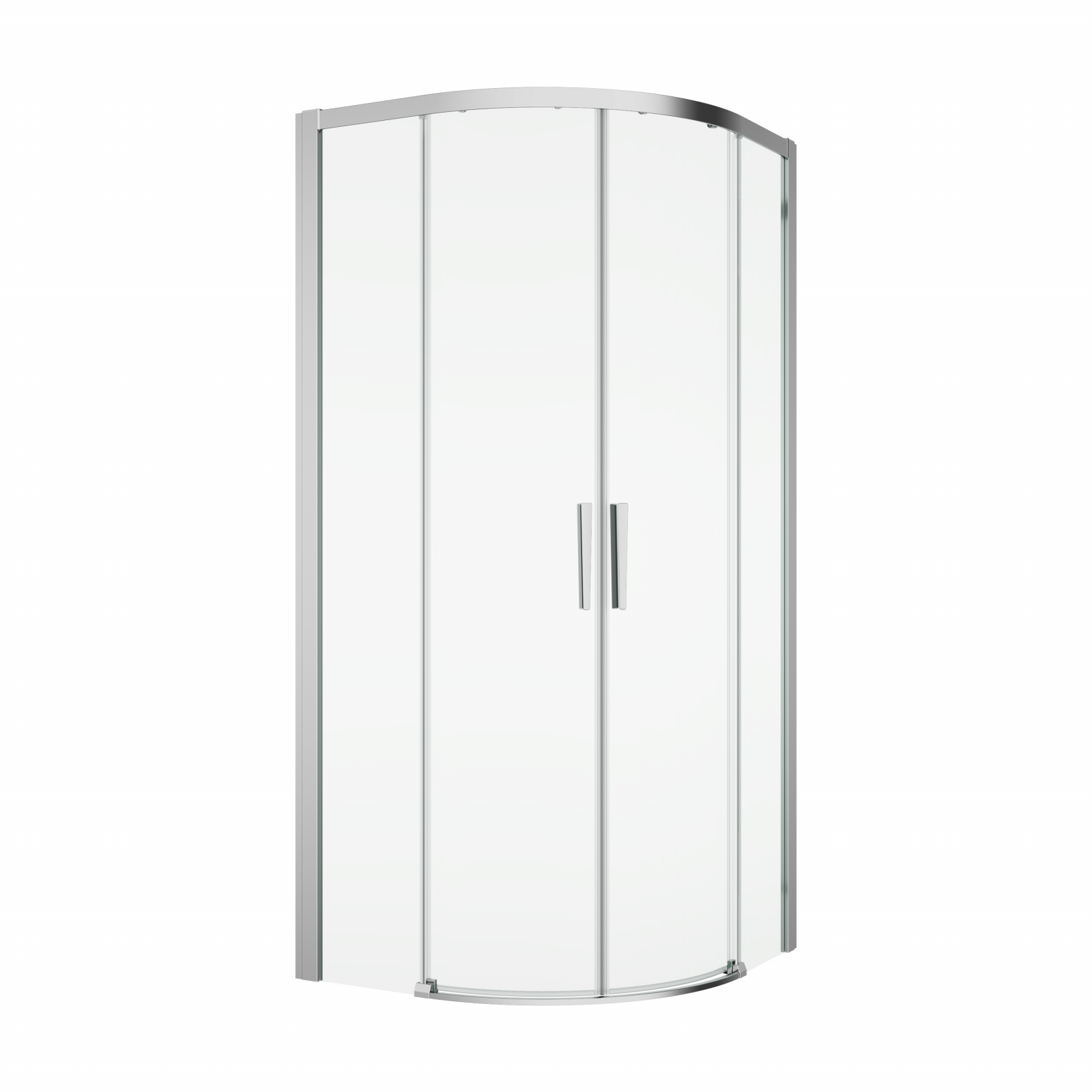 Cabina dus semirotunda, 80x80 cm, crom, Ronal Divera 800x800 mm, Crom