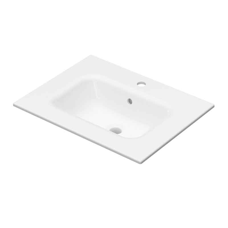 Set mobilier cu lavoar incastrat 60 cm inclus, albastru,  Fluminia Bari [3]
